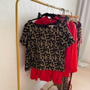 Anthropologie Leopard Print Top